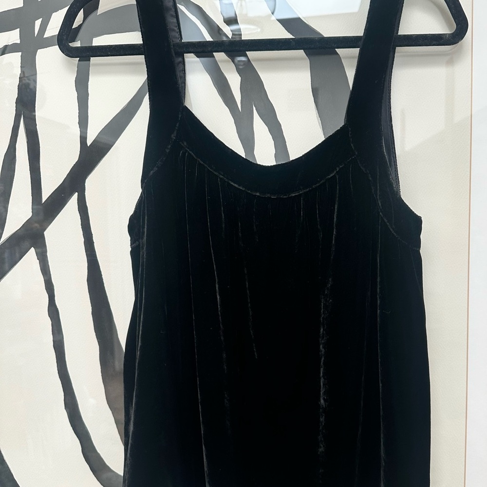 Gorgeous CP Shades Black Velvet Sleeveless Tank